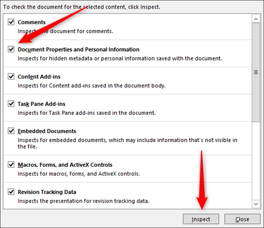 Document Inspector